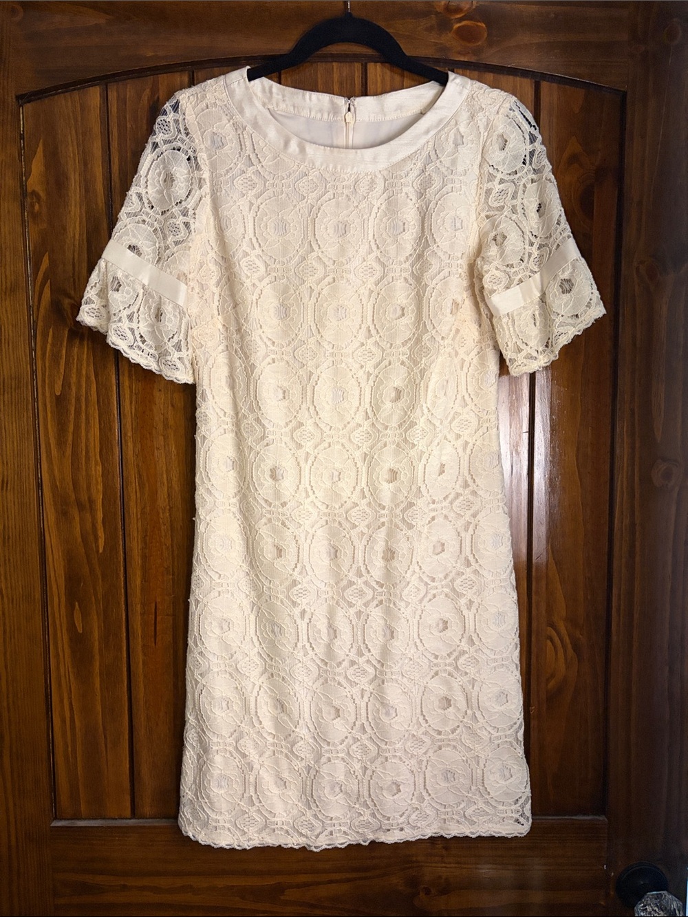 Liz Claiborne Cream Lace Midi Dress